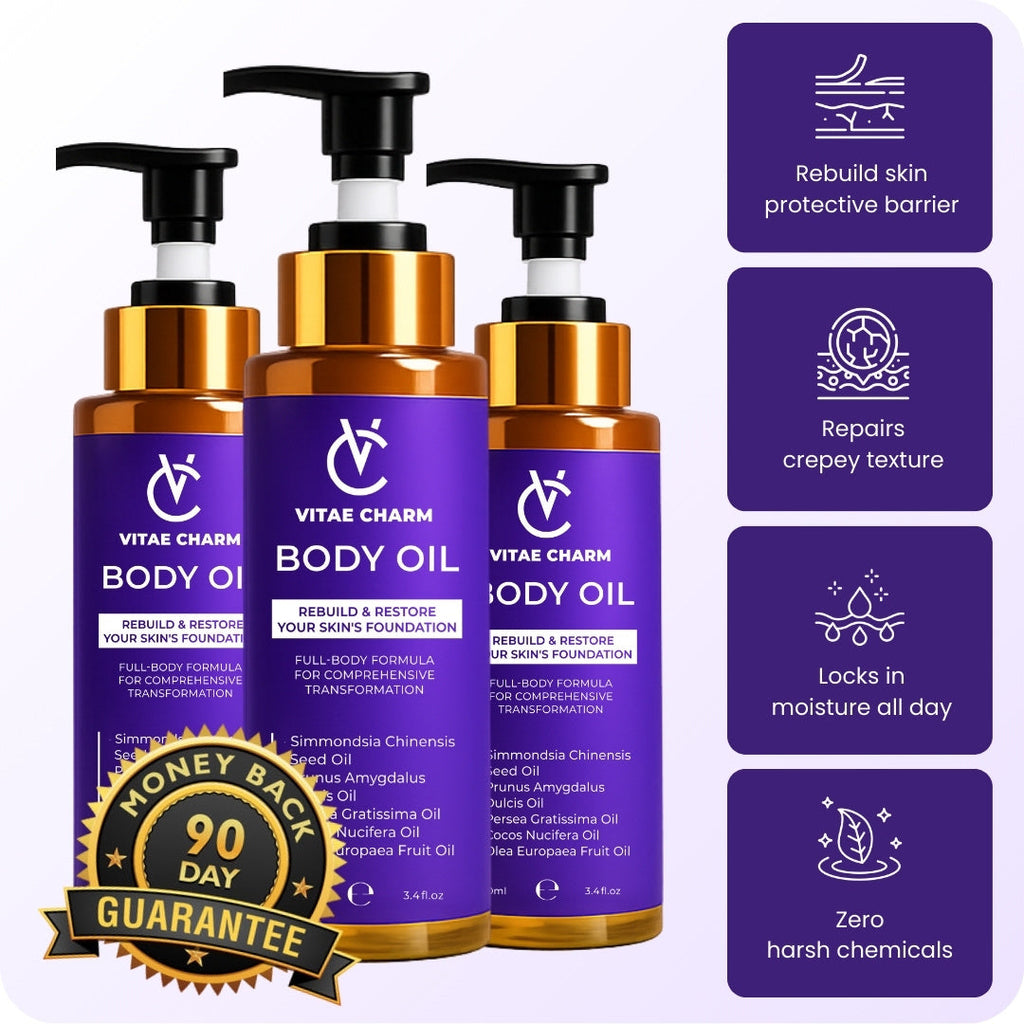 Vitae Charm Body Oil For Cancer Survivors.